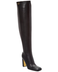 Valentino Valentino Vlogo 95 Leather Over-The-Knee Boot