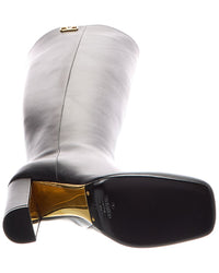 Valentino Valentino Vlogo 95 Leather Over-The-Knee Boot