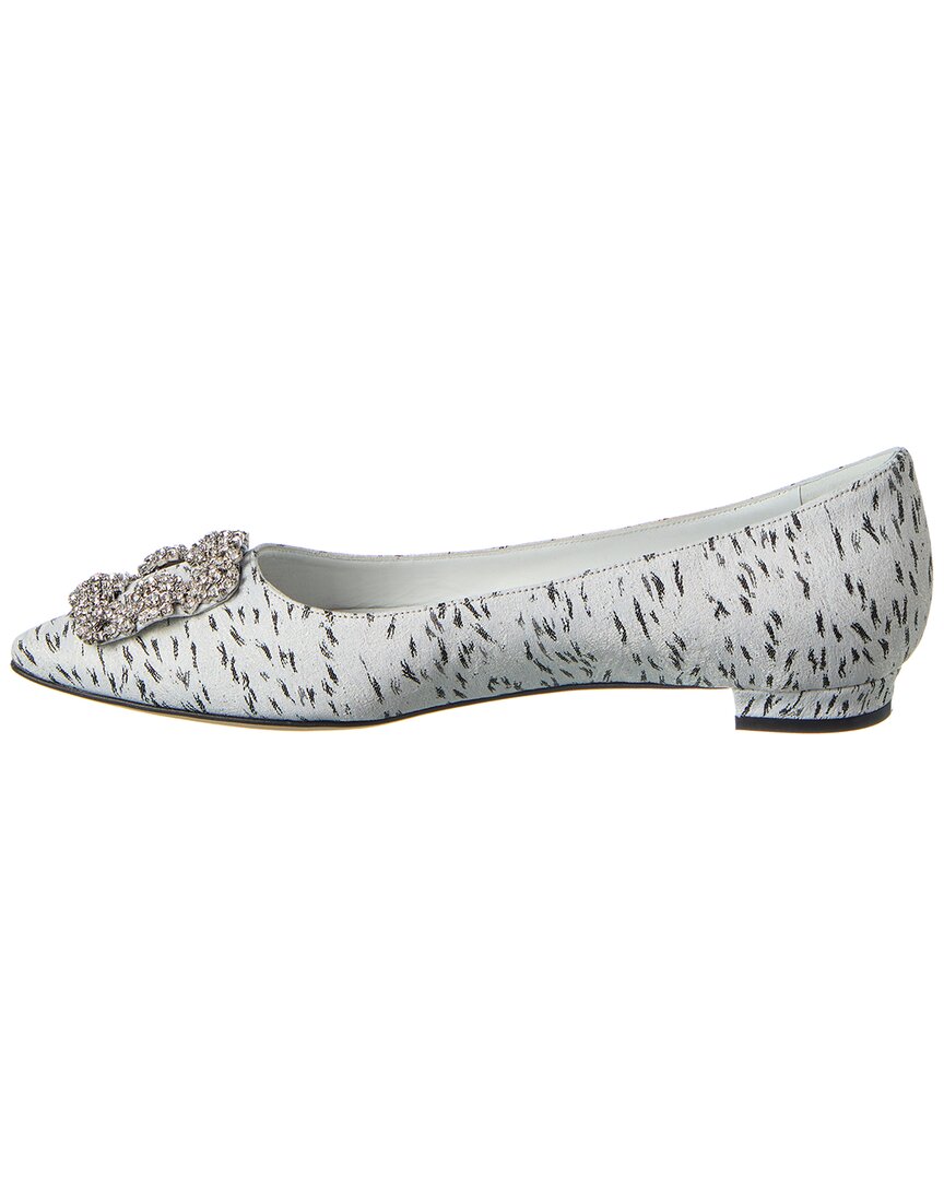 Manolo Blahnik Hangisi Jacquard Flat