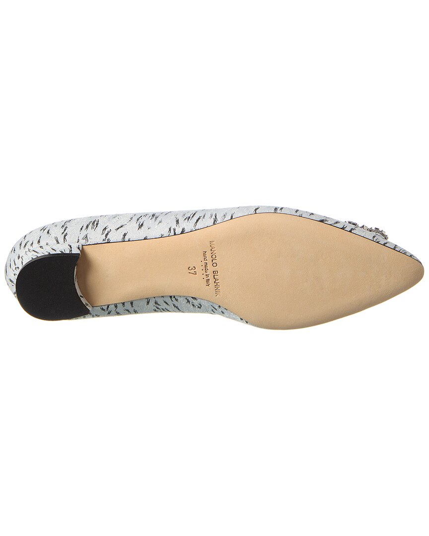 Manolo Blahnik Hangisi Jacquard Flat – Bluefly