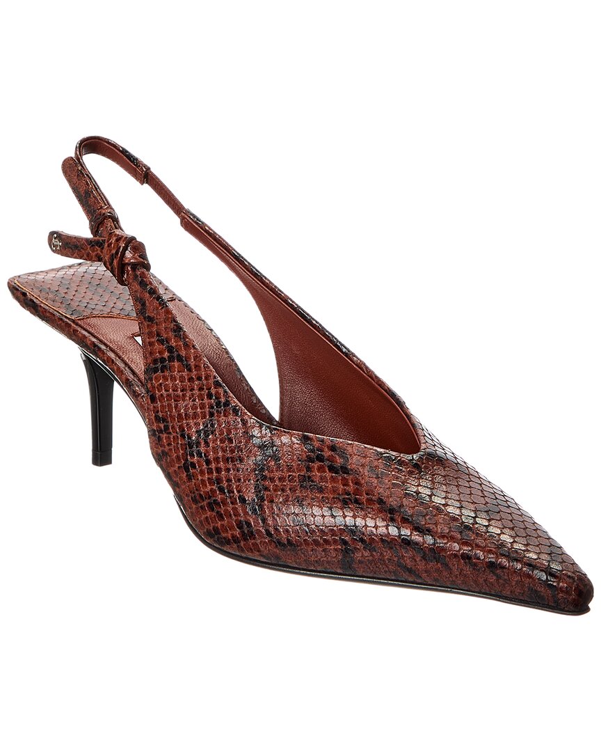 Jimmy Choo Camie 65 Snake-Embossed Leather Slingback Pump