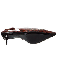 Jimmy Choo Camie 65 Snake-Embossed Leather Slingback Pump