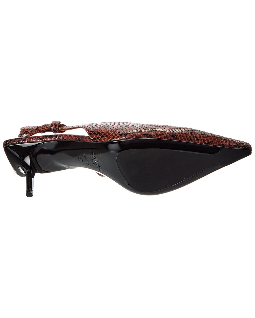 Jimmy Choo Camie 65 Snake-Embossed Leather Slingback Pump