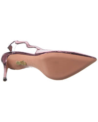 Aquazzura Artiste Sling 85 Snake-Embossed Leather Slingback Pump