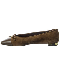 Aquazzura Gioia Suede & Leather Flat