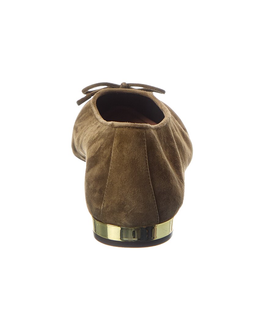 Aquazzura Gioia Suede & Leather Flat