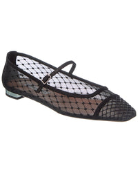 Aquazzura Juliette Mesh & Suede Ballerina Flat