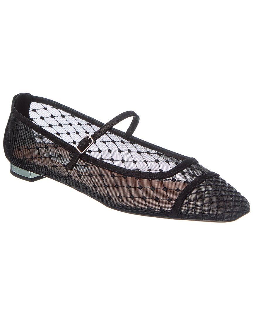 Aquazzura Juliette Mesh & Suede Ballerina Flat