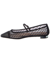 Aquazzura Juliette Mesh & Suede Ballerina Flat