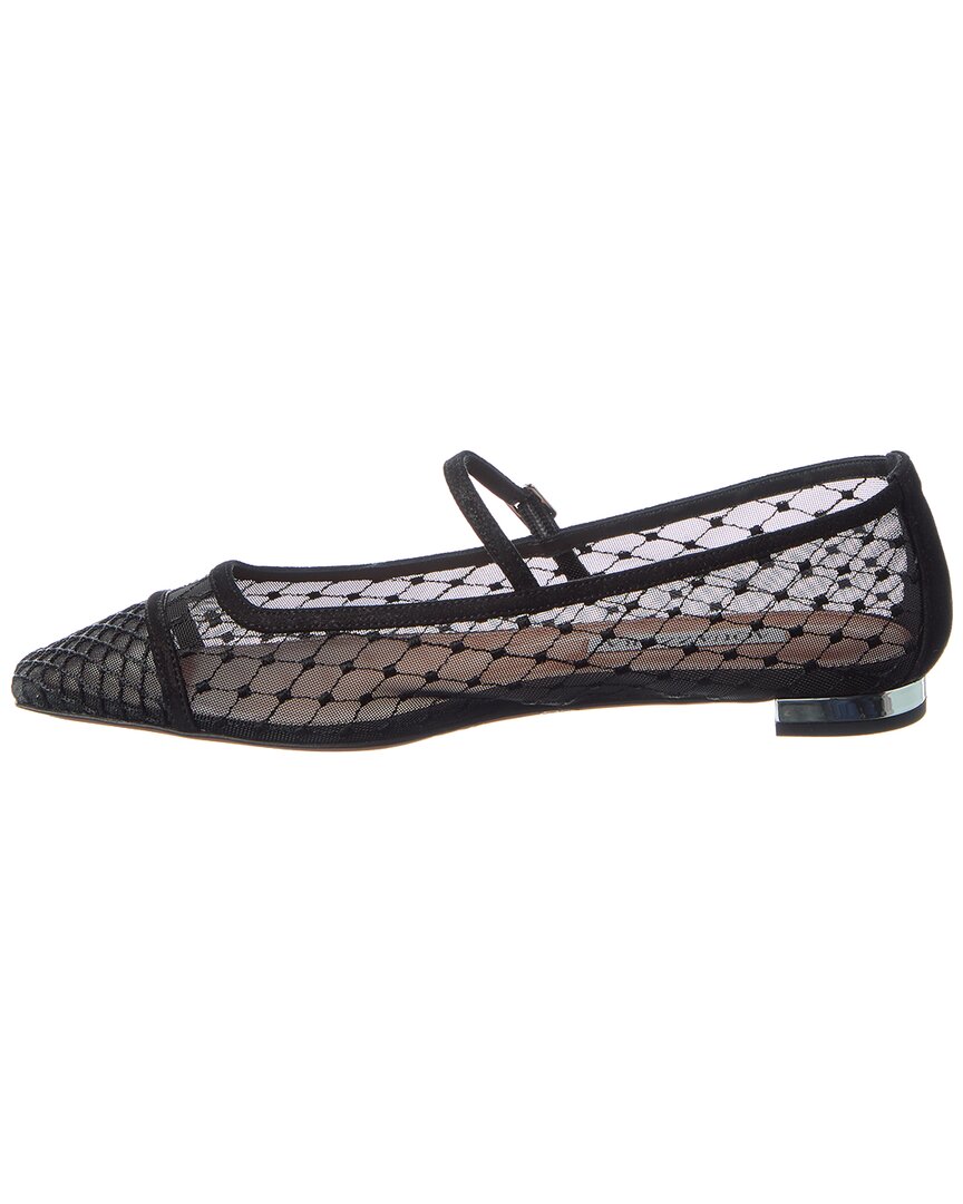 Aquazzura Juliette Mesh & Suede Ballerina Flat