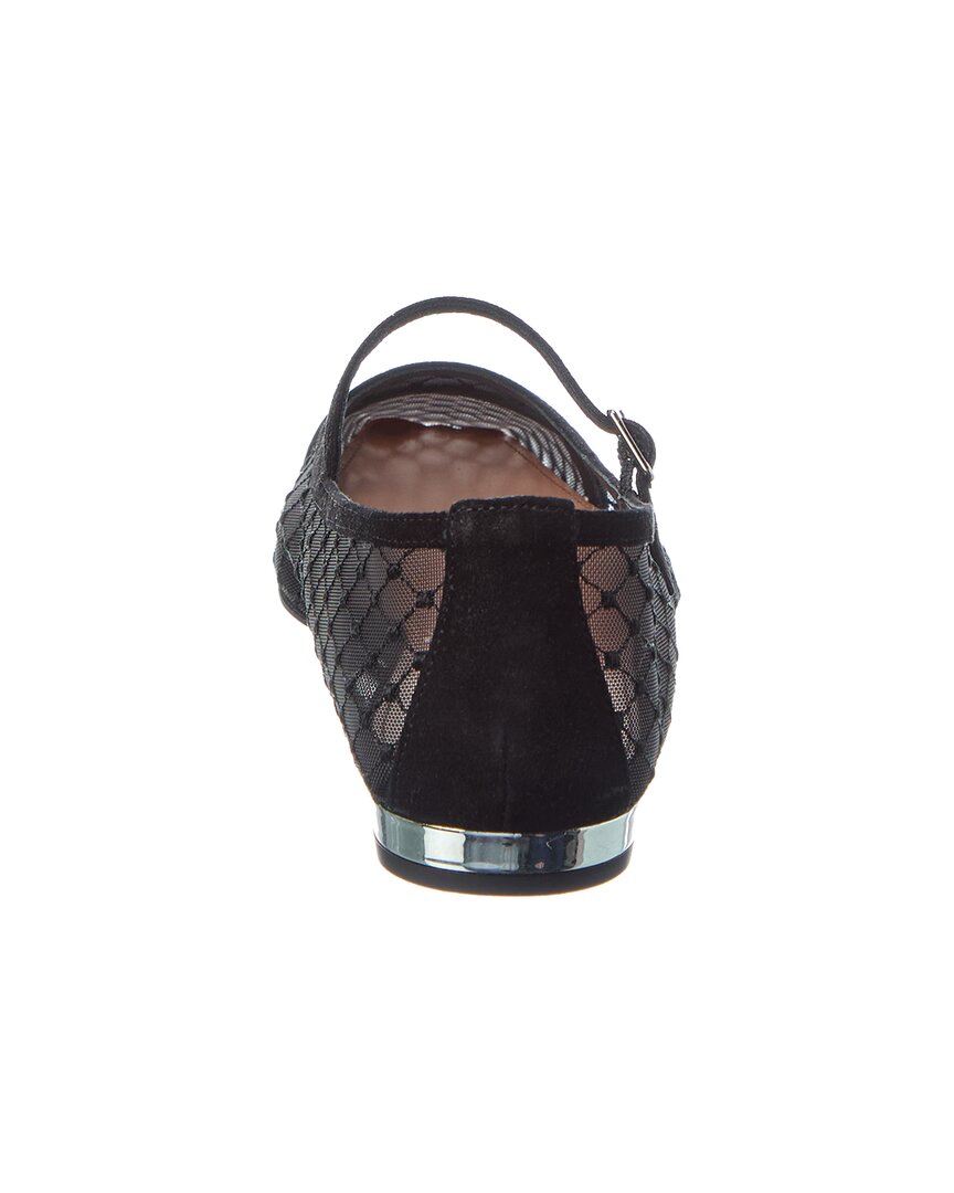 Aquazzura Juliette Mesh & Suede Ballerina Flat