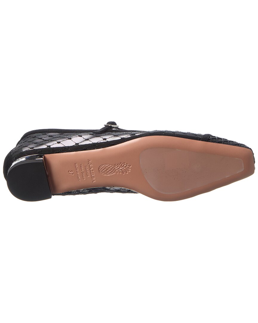 Aquazzura Juliette Mesh & Suede Ballerina Flat