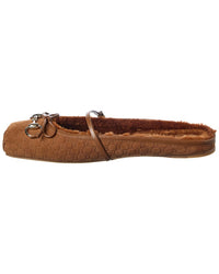 Gucci Horsebit Gg Suede Mule