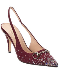 Gucci Gucci Horsebit Gg Canvas Slingback Pump