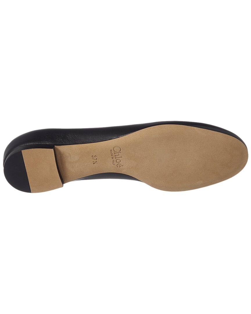 Chloé Lauren Scalloped Leather Ballerina Flat