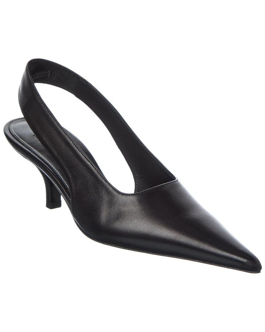 Toteme Decollete Leather Slingback Pump