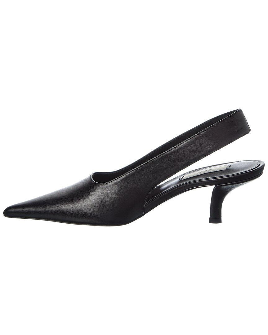 Toteme Decollete Leather Slingback Pump