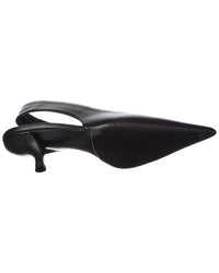 Toteme Decollete Leather Slingback Pump