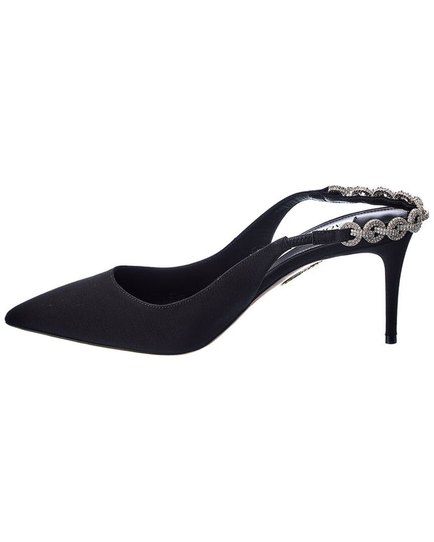 Aquazzura Love Link 75 Grosgrain Slingback Pump