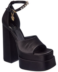 Versace Aevitas Silk Platform Sandal Black