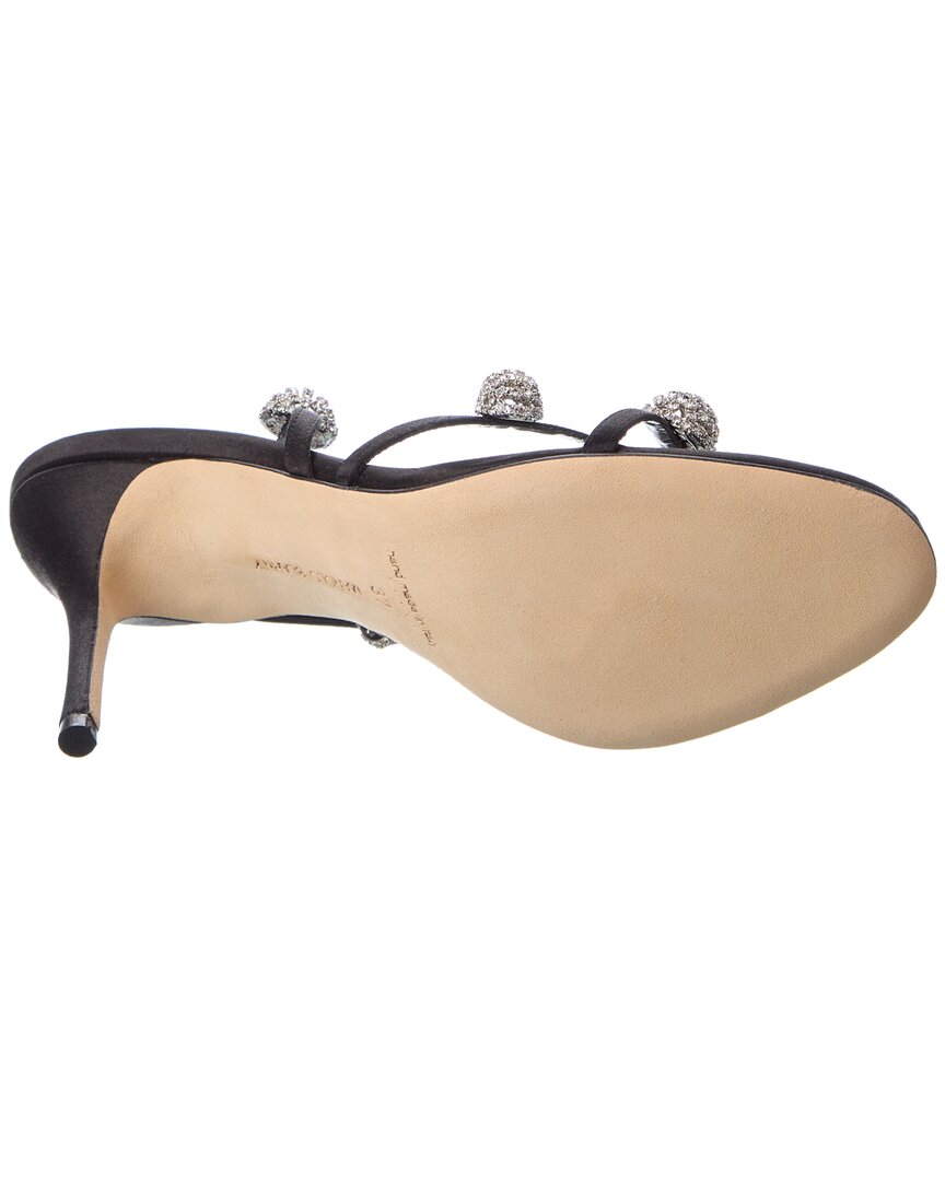 Manolo Blahnik Elsaka 90 Satin Sandal – Bluefly