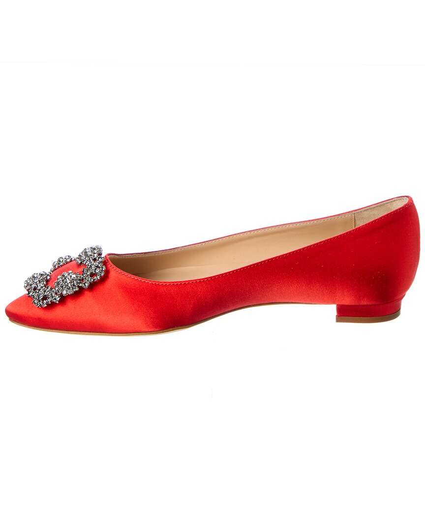 Manolo Blahnik Hangisi Satin Flat – Bluefly
