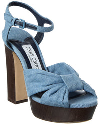 Jimmy Choo Heloise 120 Denim Platform Sandal