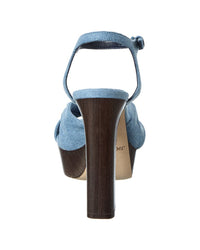 Jimmy Choo Heloise 120 Denim Platform Sandal