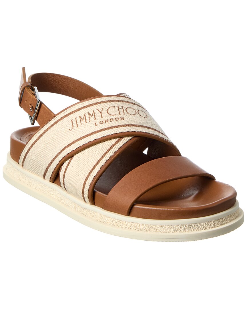 Jimmy Choo Joa Canvas & Leather Sandal