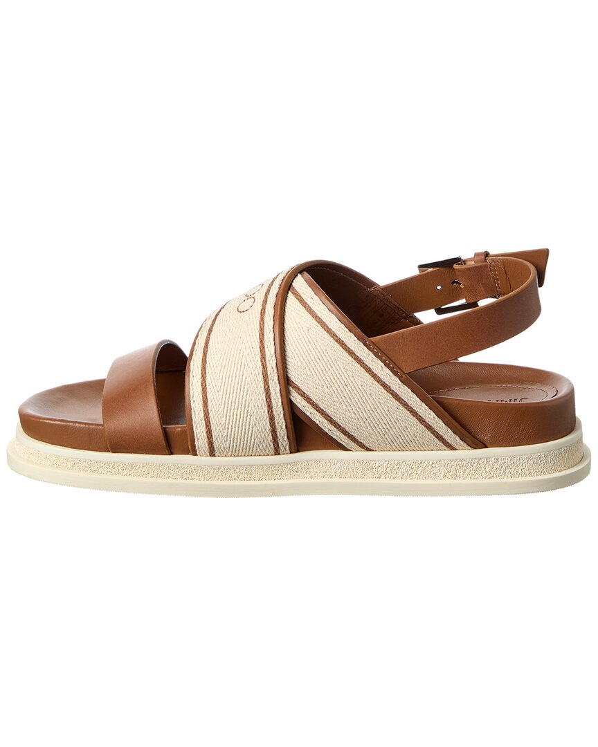 Jimmy Choo Joa Canvas & Leather Sandal