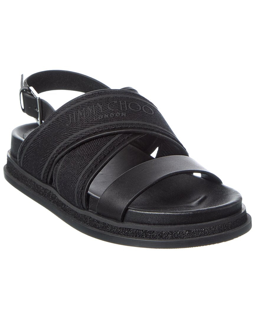 Jimmy Choo Joa Canvas & Leather Sandal