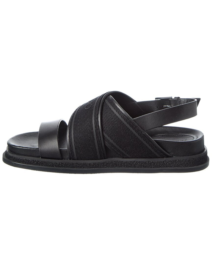 Jimmy Choo Joa Canvas & Leather Sandal