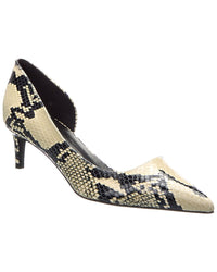 Khaite Jett D'orsay Snake-Embossed Leather Pump
