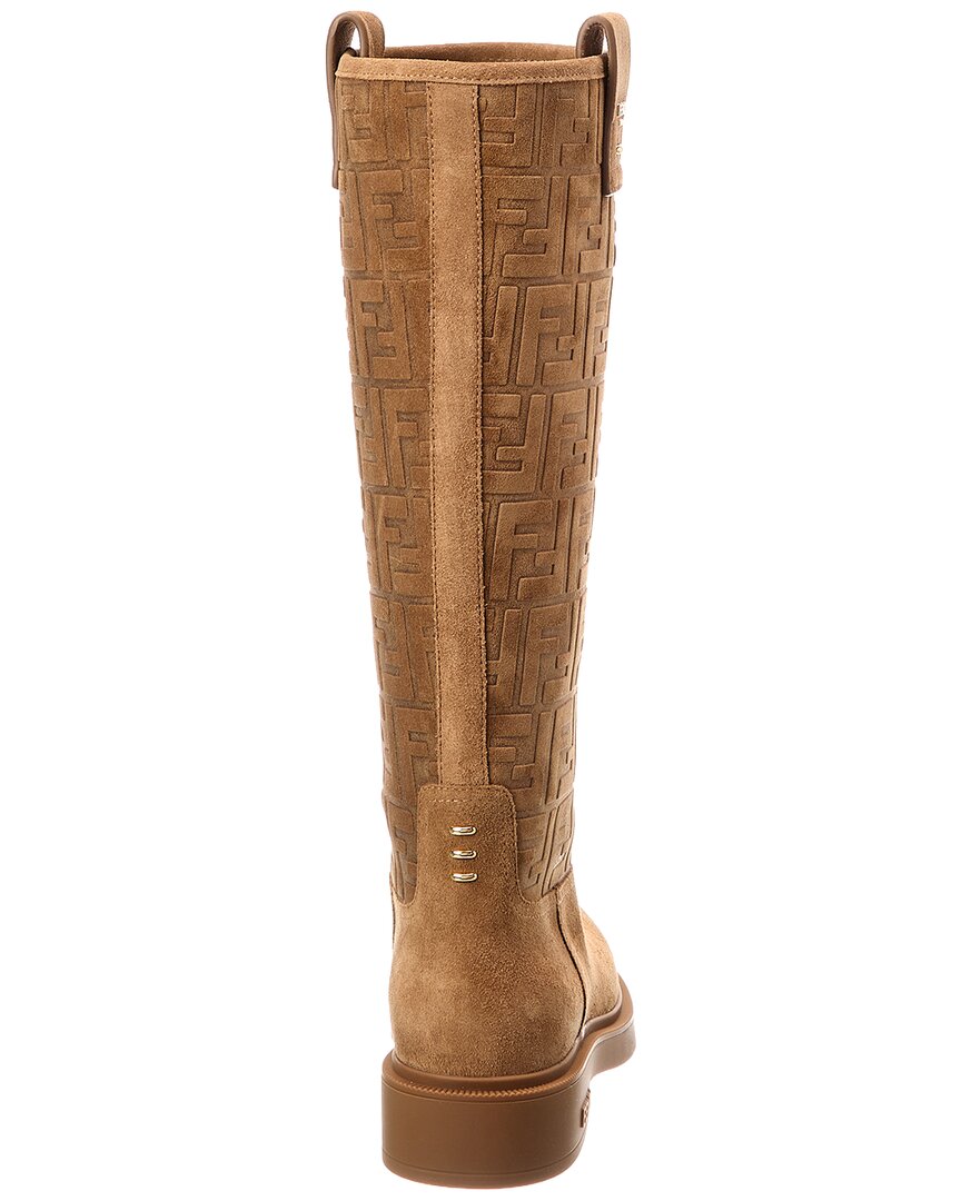 FENDI Dnu Pack Fendi Filo Ff Suede Knee-High Boot