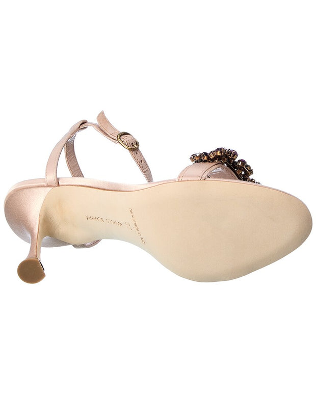 Manolo Blahnik Finah 90 Satin Sandal