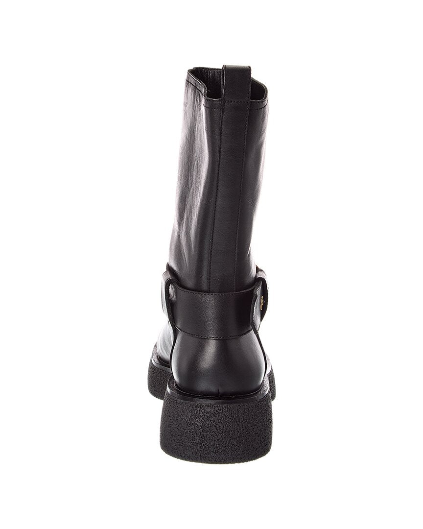 Versace Leather Biker Boot