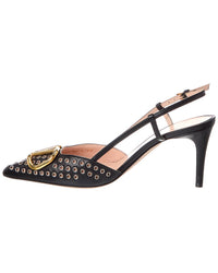 Valentino Vlogo 80 Leather Slingback Pump