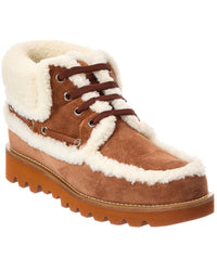 Valentino Valentino Palm Avenue Suede & Shearling Bootie