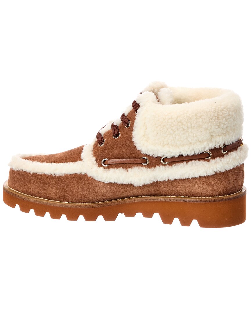 Valentino Valentino Palm Avenue Suede & Shearling Bootie