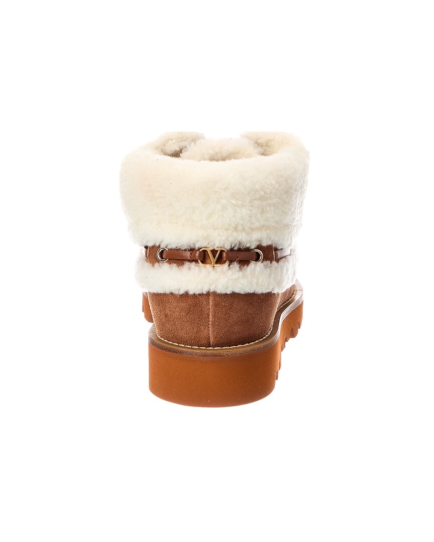 Valentino Valentino Palm Avenue Suede & Shearling Bootie