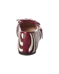 Gucci Horsebit Haircalf & Leather Ballet Flat