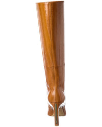 FENDI Dnu Pack Fendi Arco Leather Knee-High Bootie