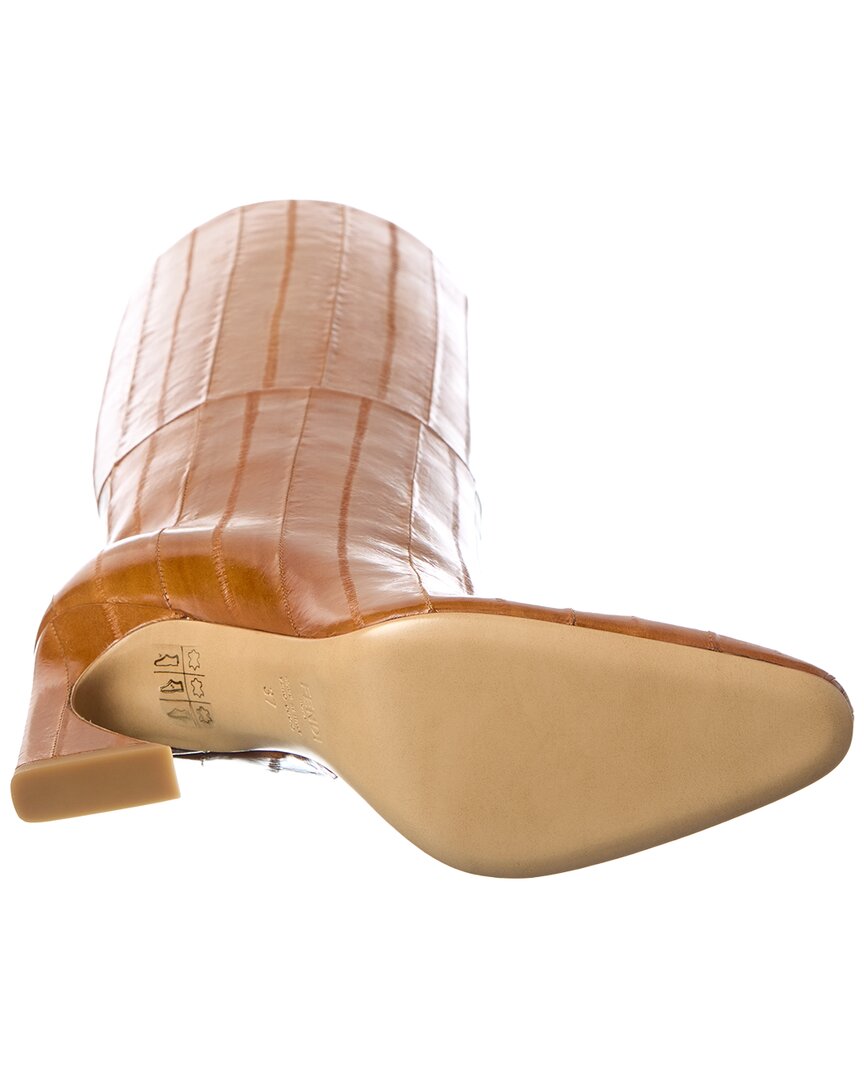 FENDI Dnu Pack Fendi Arco Leather Knee-High Bootie