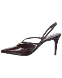 Fendi Ffold Leather Slingback Pump