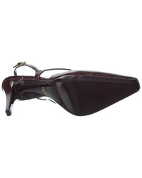 Fendi Ffold Leather Slingback Pump