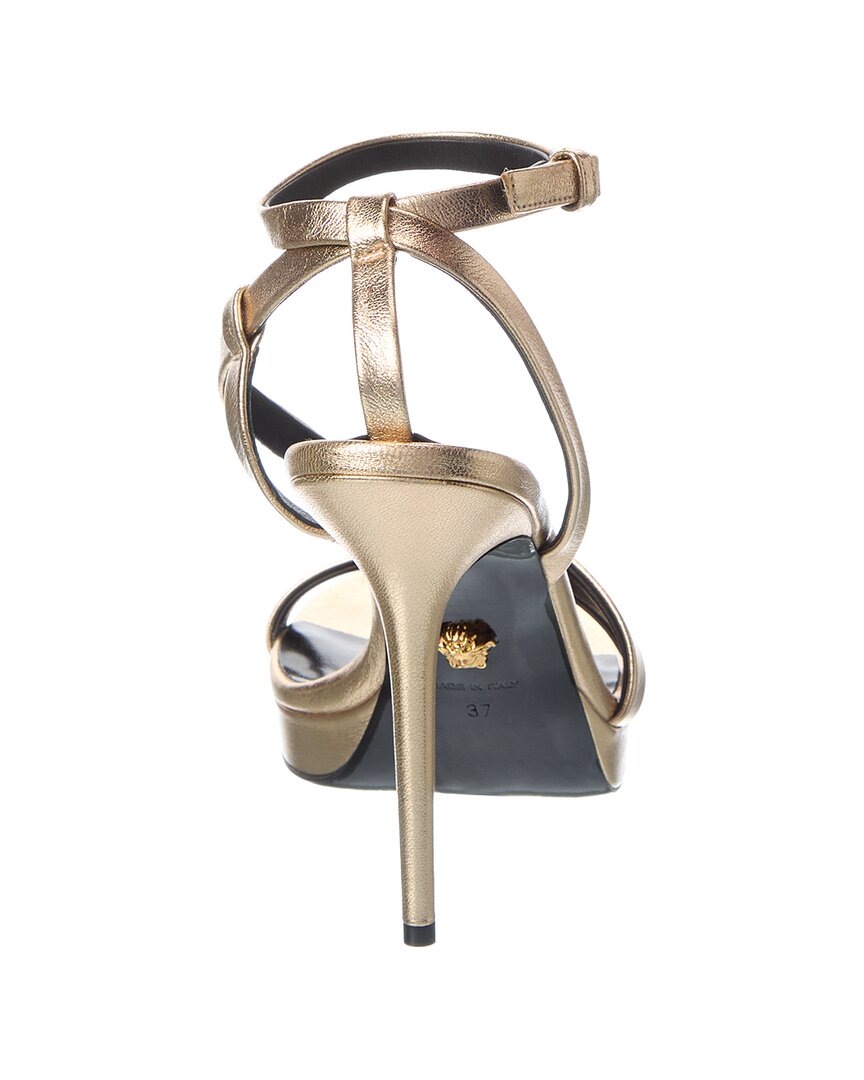 Versace Medusa Leather Platform Sandal