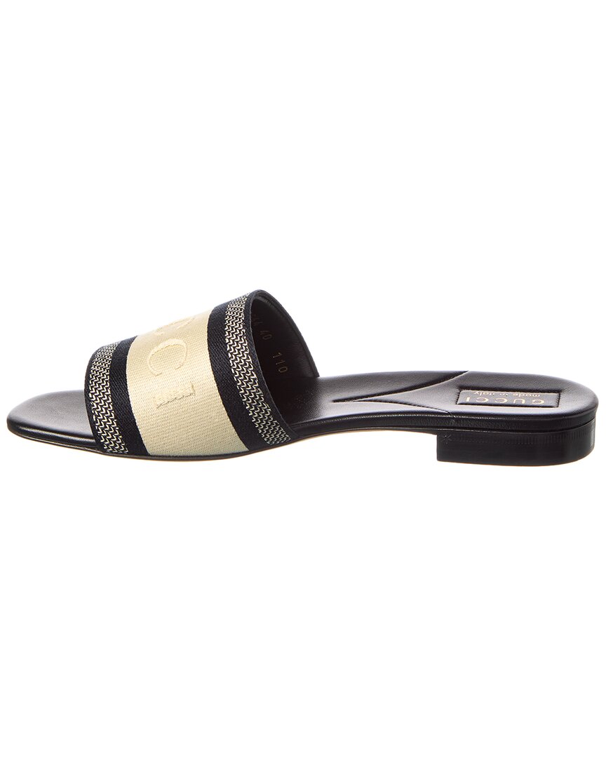 Gucci Gucci Web Canvas & Leather Sandal
