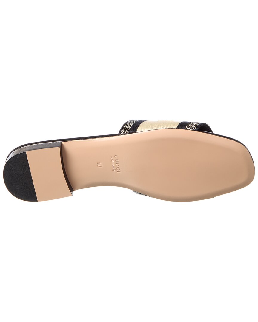 Gucci Gucci Web Canvas & Leather Sandal