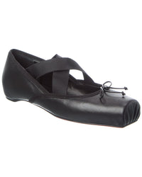 Christian Louboutin Cassiasticina Leather Ballerina Flat