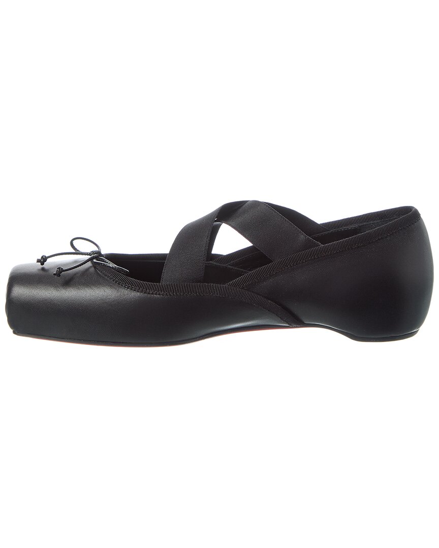 Christian Louboutin Cassiasticina Leather Ballerina Flat